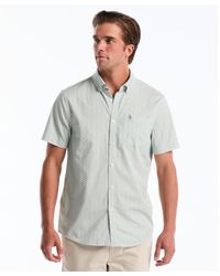 Original Penguin - Mini Geo Print Short Sleeve Shirt In Bright White - Lyst
