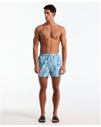 Original Penguin - Hibiscus Print Swim Shorts In Cool Blue - Lyst