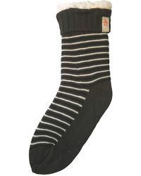Original Penguin - Stripe Slipper Socks In Khaki - Lyst