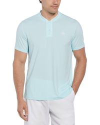 Original Penguin - Piped Blade Collar Performance Short Sleeve Tennis Polo Shirt In Tanager Turquoise - Lyst