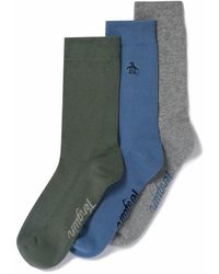 Original Penguin - 3 Pack Terry Socks In Blue - Lyst