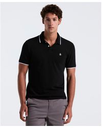 Original Penguin - Sticker Pete Pique Polo Shirt In True Black - Lyst