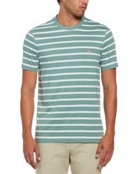 Original Penguin - Organic Cotton Breton Stripe T-shirt In Oil Blue - Lyst