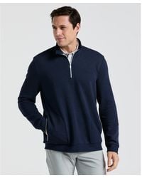 Original Penguin - Ottoman Quarter Zip Golf Jacket In Black Iris Bijou Heather - Lyst
