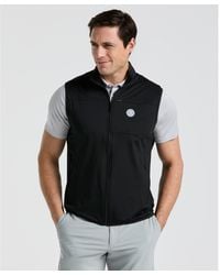 Original Penguin - Lightweight Full Zip Golf Gilet In Caviar - Lyst