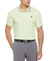 Original Penguin - Original Print Golf Polo Shirt In Shadow Lime - Lyst