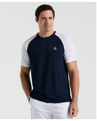 Original Penguin - Blocked Performance Tennis T-shirt In Black Iris - Lyst