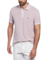 Original Penguin - Icons Organic Cotton Bentley Mesh Short Sleeve Polo Shirt In Lavender Frost - Lyst