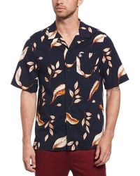 Original Penguin - Leaf Print Feather Cabana Shirt - Lyst