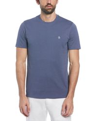 Original Penguin - Pin Point Embroidered Pete T-shirt In Blue Indigo - Lyst
