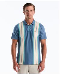 Original Penguin - Jacquard Vertical Stripe Polo Shirt In Copen Blue - Lyst