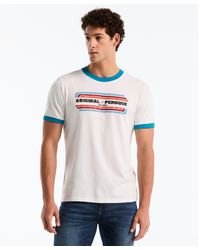 Original Penguin - Icons Pete Graphic Ringer T-shirt In Bright White - Lyst