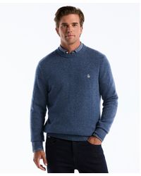 Original Penguin - Lambswool Crew Neck Sweater In Sargasso Sea - Lyst