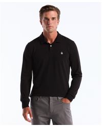 Original Penguin - Pique Long Sleeve Polo Shirt In True Black - Lyst