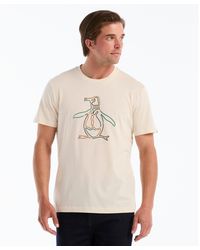 Original Penguin - Puff Logo Graphic T-shirt In Birch - Lyst