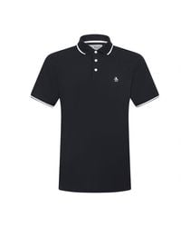 Original Penguin - Organic Cotton Pique Polo Shirt In True Black - Lyst