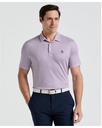 Original Penguin - Heritage Herringbone All Over Print Golf Polo Shirt In Lilac Sachet - Lyst