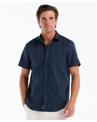 Original Penguin - Jacquard Textured Short Sleeve Shirt In Sargasso Sea - Lyst