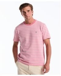 Original Penguin - Jacquard Ottoman Mini Stripe T-shirt In Chateau Rose - Lyst