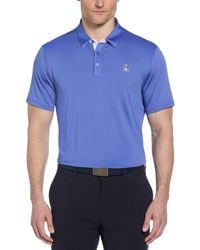 Original Penguin - Original Block Design Golf Polo Shirt In Amparo Blue - Lyst