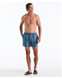 Original Penguin - Box Stripe Swim Shorts In Copen Blue - Lyst