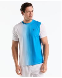 Original Penguin - Vertical Ombre Tennis T-shirt In Malibu Blue - Lyst