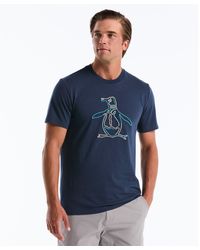 Original Penguin - Outline Pete Graphic T-shirt In Sargasso Sea - Lyst