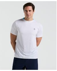 Original Penguin - Performance Ventilated Ombre Tennis T-shirt In Bright White - Lyst