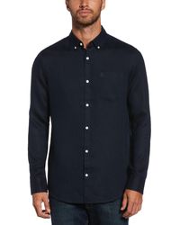 Original Penguin Washed Linen Shirt in 