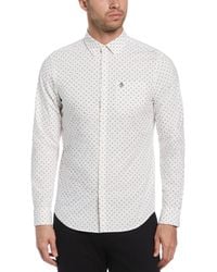 Original Penguin - Printed Ecovero Stretch Shirt In Bright White - Lyst