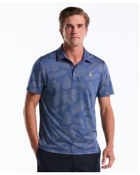 Original Penguin - Botanical Jacquard Golf Polo In True Navy - Lyst