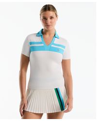 Original Penguin - Women's Colour Block Tennis Polo Tank In Bright White - Lyst