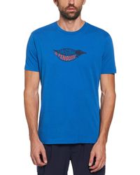 Original Penguin - Embroidered Penguin Graphic T-shirt In Classic Blue - Lyst