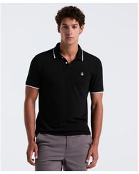 Original Penguin - Sticker Pete Pique Polo Shirt In True Black - Lyst