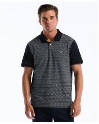 Original Penguin - Jacquard Front Fairisle Polo In Dark Sapphire - Lyst