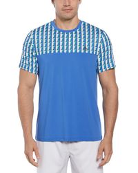 Original Penguin - Geo Print Performance Short Sleeve Tennis T-shirt In Nebulas - Lyst