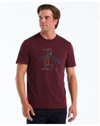 Original Penguin - Puff Logo Graphic T-shirt In Port Royale - Lyst