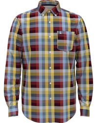 Original Penguin - Ecovero Blend Check Woven Stretch Shirt In Spring Lake - Lyst