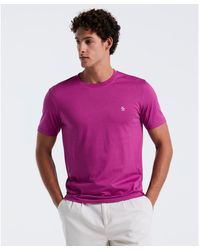 Original Penguin - Pin Point Embroidered Pete T-shirt In Vivid Viola - Lyst