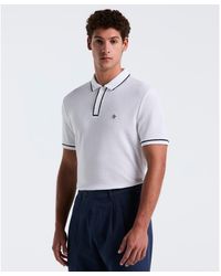 Original Penguin - Icons Bentley Mesh Polo Shirt In Bright White - Lyst