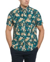 Original Penguin - Ecoverotm Blend Painted Floral Print Shirt - Lyst