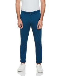 Original Penguin - Bedford Cord Slim Fit Chino Trousers In Poseidon Blue - Lyst
