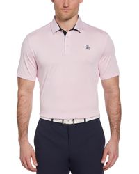 Original Penguin - Original Block Design Short Sleeve Golf Polo Shirt In Gelato Pink - Lyst
