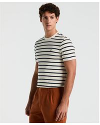 Original Penguin - Breton Striped T-shirt In Birch - Lyst