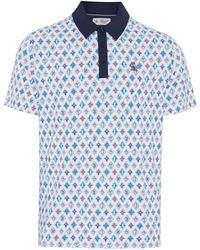 Original Penguin - All-over Atomic Cocktail Print Short Sleeve Golf Polo Shirt In Black Iris - Lyst