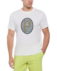 Original Penguin - Grid Graphic Tennis T-shirt In Bright White - Lyst