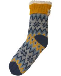 Original Penguin - Fairisle Slipper Socks In Grey - Lyst