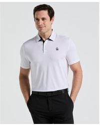 Original Penguin - Original Block Design Golf Polo In Bright White - Lyst