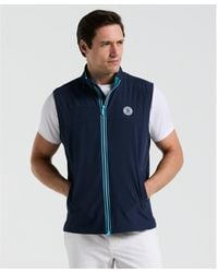 Original Penguin - Heritage Lightweight Packable Golf Gilet In Black Iris - Lyst