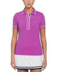 Original Penguin - Women's Performance Veronica Short Sleeve Golf Polo Shirt In Purple Cactus Flower - Lyst